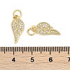 Rack Plating Brass Micro Pave Cubic Zirconia Pendants KK-H509-07G-3