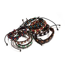 Adjustable Braided Leather Cord Bracelets BJEW-M169-17