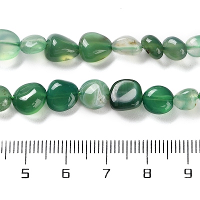 Natural Green Onyx Agate(Dyed & Heated) Beads Strands G-P497-01C-30-1