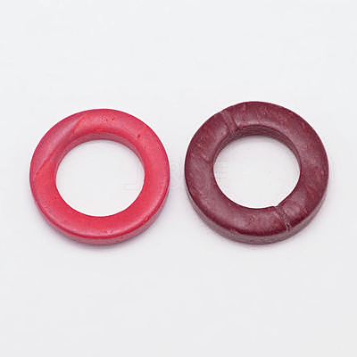 Dyed Wood Jewelry Findings Coconut Linking Rings COCO-O006C-13-1