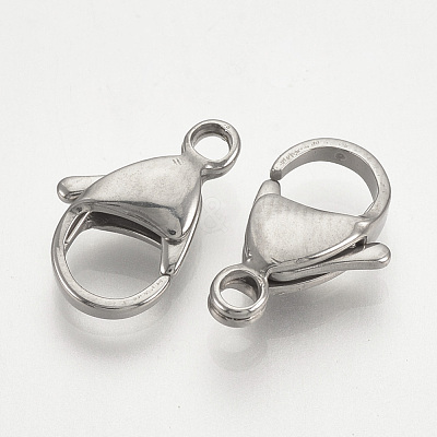 Non-Tarnish 304 Stainless Steel Lobster Claw Clasps X-STAS-T029-12-1