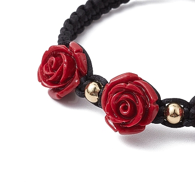 Nylon Cord Braided Bracelets for Women BJEW-JB11288-01-1