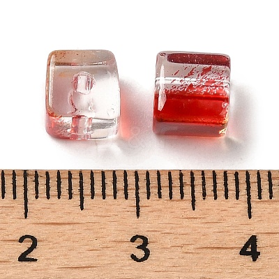 Two Tone Transparent Glass Beads GLAA-NH0001-03-1