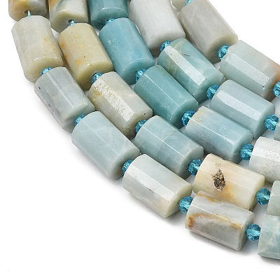 Natural Flower Amazonite Beads Strands G-G453-E05-10x14mm-1