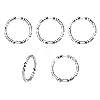 Zinc Alloy Spring Gate Rings PALLOY-YW0003-23C-1