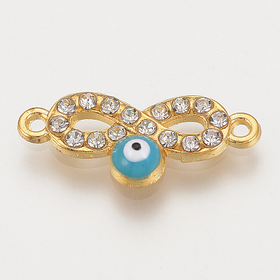 Alloy Rhinestone Links connectors ALRI-S170-31G-1