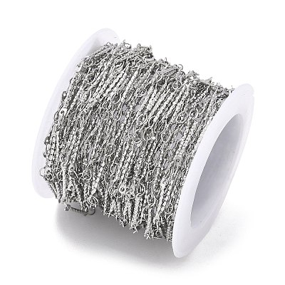 Rack Plating 304 Stainless Steel Bar Link Chain CHS-N009-05P-1