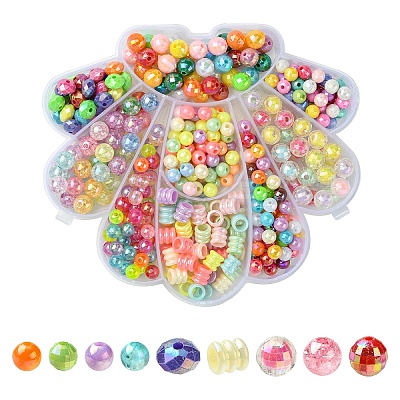 456Pcs Opaque Acrylic Beads MACR-YW0003-38-1