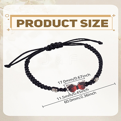 1Pc Alloy Butterfly Link Bracelet BJEW-LP0004-25B-1