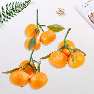 6Pcs Foam Simulated Orange Model AJEW-SP0003-61-1