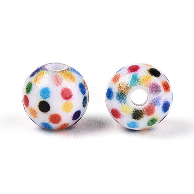 Opaque Acrylic Beads MACR-T048-03-1
