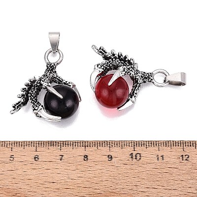 Alloy Glass Pendants GL-N004-06AS-1