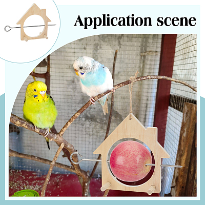 Wooden Bird Feeder AJEW-FG0004-81C-1