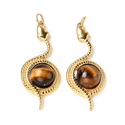 Natural Tiger Eye Pendants G-E088-05G-02-1