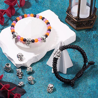 28Pcs 7 Styles Tibetan Style Alloy Beads TIBEB-TA0001-30-1