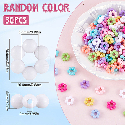 200Pcs Opaque Acrylic Bead Frames TACR-SP0001-17-1