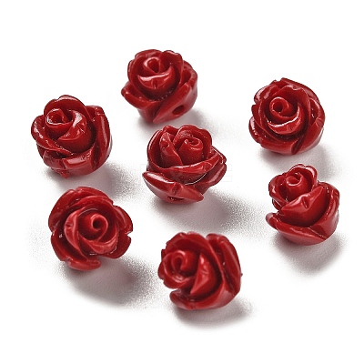 Synthetic Coral Carved Beads CORA-H003-01B-18-1
