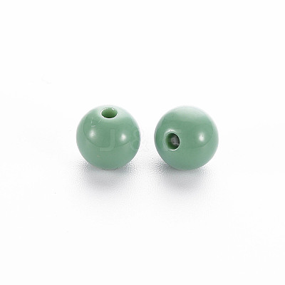 Opaque Acrylic Beads X-MACR-S370-C8mm-26-1