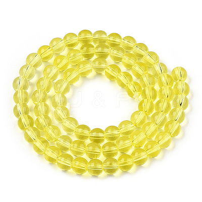 Transparent Glass Beads Strands GLAA-T032-T6mm-12-1