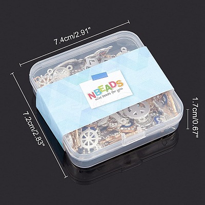 Silver Color Plated Alloy Links ENAM-NB0001-39-1