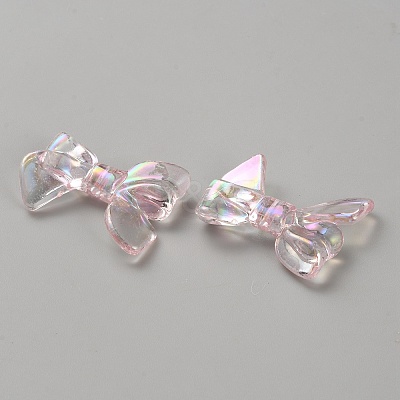 UV Plating Iridescent Transparent AB Color Plated Acrylic Beads LS-TACR-WH0029-01F-1