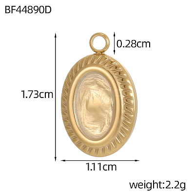 304 Stainless Steel Pendants STAS-OY012-17G-1