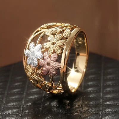 Brass Finger Rings for Women WG4845E-01-1
