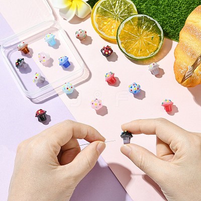 16Pcs 8 Colors Handmade Lampwork Enamel Bumpy Beads LAMP-CJ0002-72-1