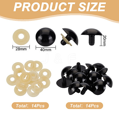 14Pcs Resin Safety Eyes DIY-FH0007-21C-1