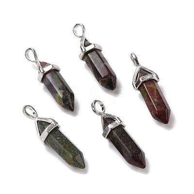 Natural Dragon Blood Pointed Pendants G-K329-48P-1