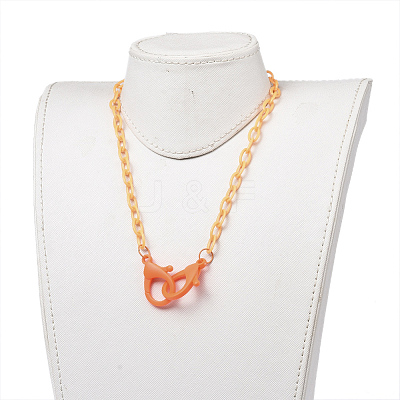 Personalized ABS Plastic Cable Chain Necklaces NJEW-JN02850-01-1