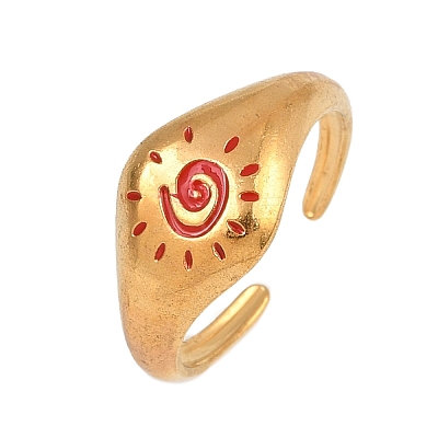 304 Stainless Steel Cuff Rings RJEW-S651-01G-1