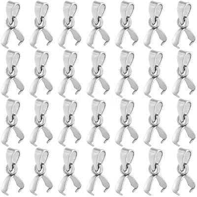 100Pcs 304 Stainless Steel Ice Pick Pinch Bails STAS-SC0005-60-1