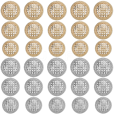 30Pcs 6 Styles Alloy Buttons DIY-CY0001-19-1
