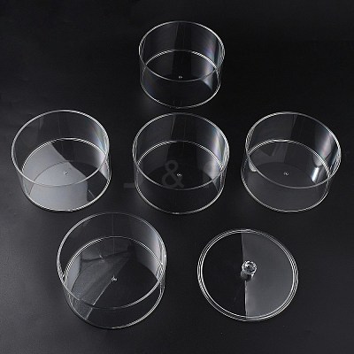 5 Tier Acrylic Together Stacking Jars CON-WH0107-27-1