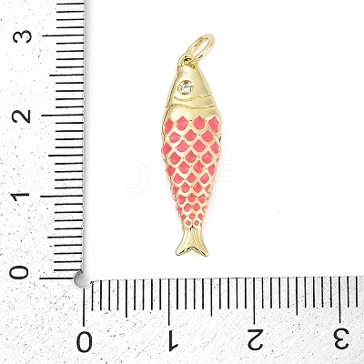 Brass with Cubic Zirconia Pendants KK-G522-43G-02-1