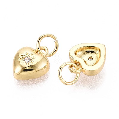 Brass Micro Pave Cubic Zirconia Charms ZIRC-R109-039-NF-1