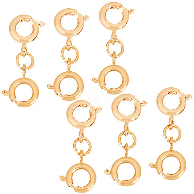 Brass Double Spring Ring Clasps FIND-AB00055-1