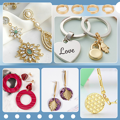 2Sets Brass Keychain Clasps KK-BC0014-47B-1