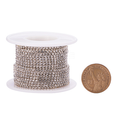 Brass Rhinestone Strass Chains CHC-T001-SS6-01S-1