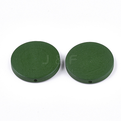 Painted Natural Wood Beads WOOD-S049-02A-04-1