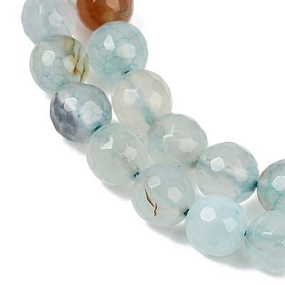 Natural Agate(Dyed & Heated) Beads Strands G-G079-A08-03-1