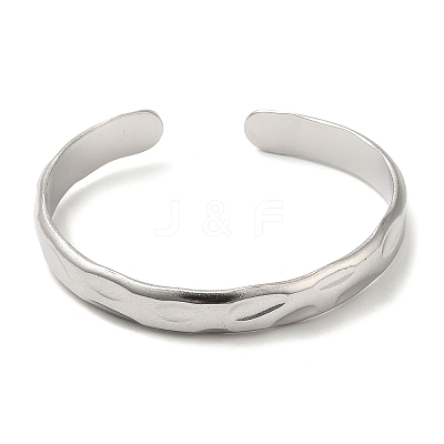 Non-Tarnish 304 Stainless Steel Cuff Bangles BJEW-K267-03P-1