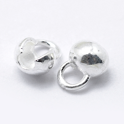 925 Sterling Silver Bead Tips Knot Covers STER-G027-25S-1