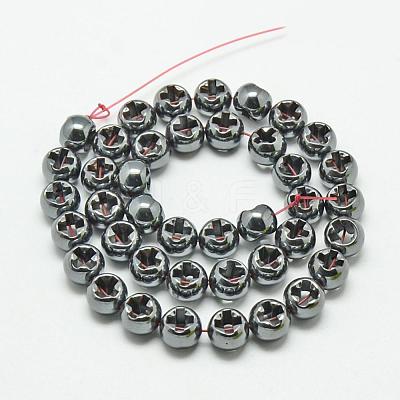 Non-magnetic Synthetic Hematite Beads Strands X-G-Q943-13-1
