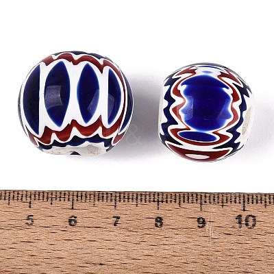 Handmade Millefiori Glass Rondelle Beads LS-LA-N002-21A-1