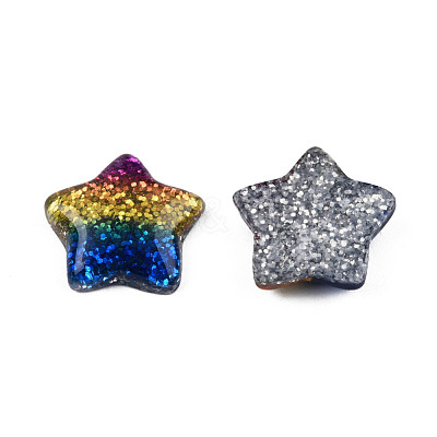 Rainbow Resin Cabochons X-CRES-Q197-46-1