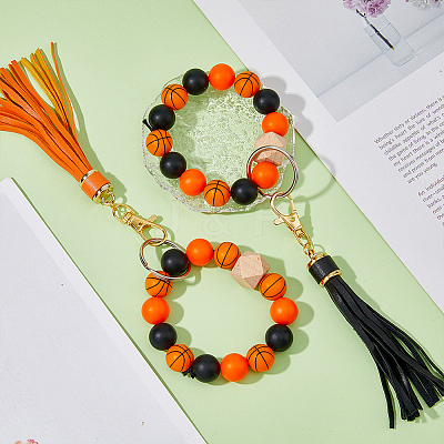DIY Basketball Keychain Wristlet Making Kit DIY-HY0001-44-1
