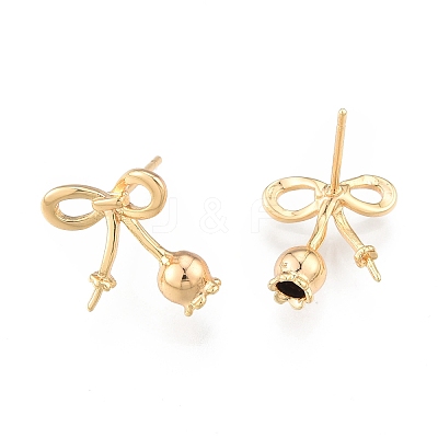 Brass Stud Earring Findings KK-N216-538-1