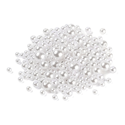 1150Pcs 5 Style ABS Plastic Imitation Pearl Beads KY-LS0001-20-1